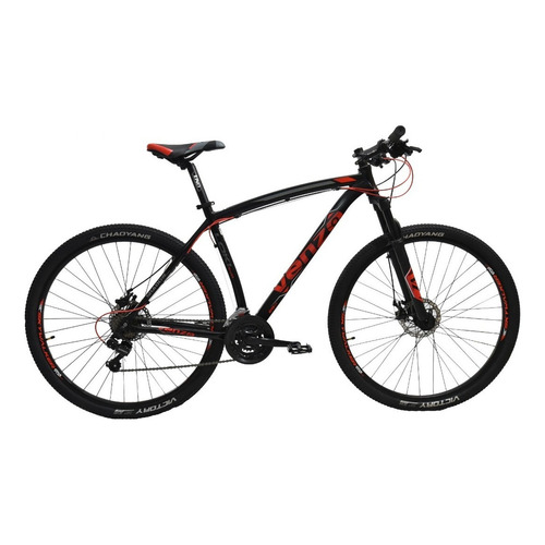 Mountain bike Venzo Shadow Series Loki Evo R29 22" 21v frenos de disco mecánico cambios Shimano color negro/rojo  