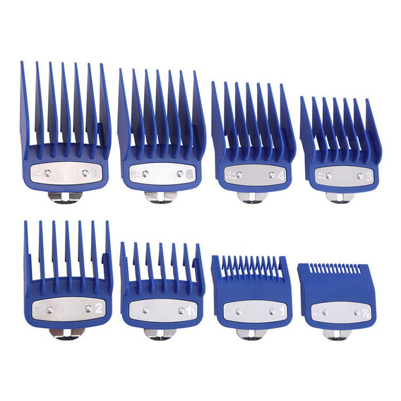 Peines Guía Para Rasuradora Profesional Wahl 8pcs Azul