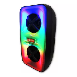 Caixa De Som Amplificadora Recarregável Bluetooth Rgb