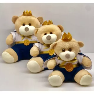 Trio De Ursinhos Para Nichos 15cm 20cm 25cm Coroa - Princesa