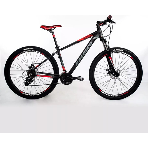 Mountain bike Raleigh Mojave 2.0  2018 R29 21" 21v frenos de disco mecánico cambios Shimano Tourney TX50 y Shimano Tourney TX800 color negro/rojo  