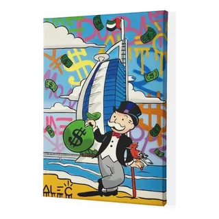 Cuadro Monopoly Dubai/canvas Decorativos 120x80