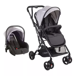 Coche De Paseo Bebesit Travel System Vox Gris Con Chasis Color Negro