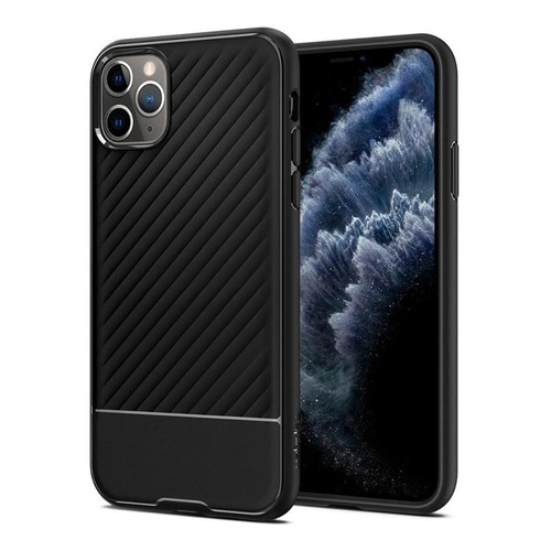 Spigen Funda Core Armor Compatible Con iPhone 12 Pro Max Color Negro Liso