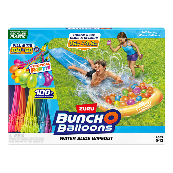 Zuru Bunch O Balloons Resbaladilla Agua Tropical Party Globo
