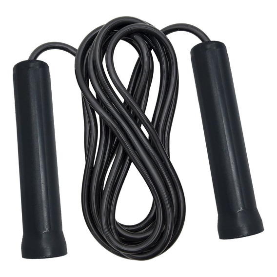 Speed Rope Soga Saltar Pvc Ecnomica Funcional Entrenamiento Color Negro
