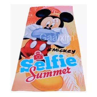  Colap Disney Mickey Mickey Con Toallon De 65cm X 130cm Color Naranja