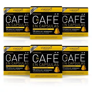 60 Cápsulas Café Viaggio Espresso Compatible Con Nespresso