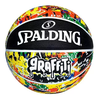Pelota Basquet Spalding Nº 7 Grafitti Nba Outdoor - Olivos Color Neg/colores