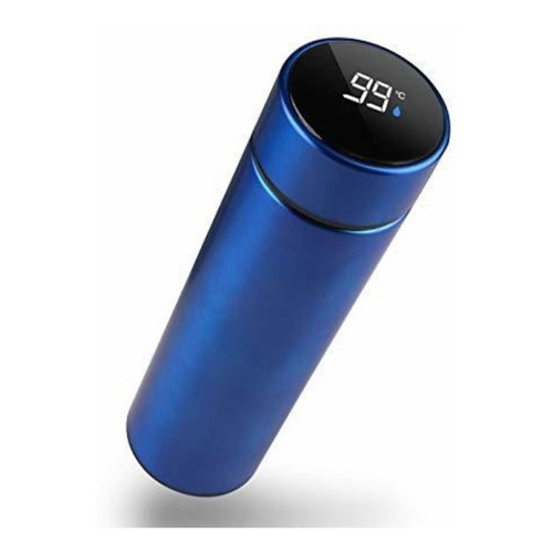 Termo Sensor Temperatura Botella Térmica 500 Ml Acero Inox Color Azul