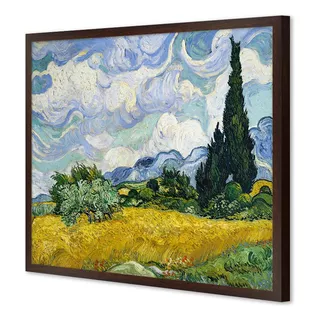 Cuadro Canvas Campo De Trigo Con Cipreses Van Gogh 76x96