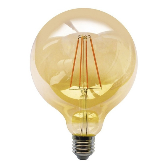 Lampara Vintage Filamento Globo Led 8w E27 Cálida Dorada 125 Color de la luz Blanco cálido