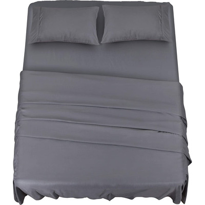 Juego De Sábanas Matrimonial Liso Utopia Bedding Gris