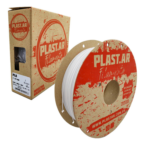 Filamento Impresoras 3d Plast.ar Pla INGEO x1 kg Color Blanco