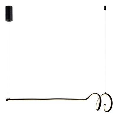 Colgante Led Barila 120cm Negro Deco Moderno Luz Desing