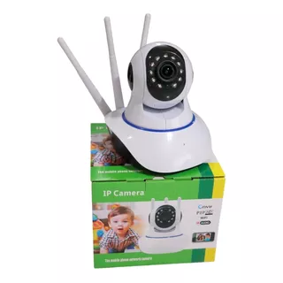 Camera Ip Wifi 3 Antenas Robo Hd Audio Yoosee Função Siga-me Cor Branco