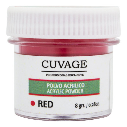 Cuvage Polvo Acrílico Polímero Pigmentado Color Uñas X1 Color Red 8grs