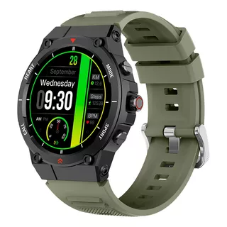 Smartwatch Relógio Inteligente 52mm Haiz My Watch Sport Caixa Verde Bisel Prateado
