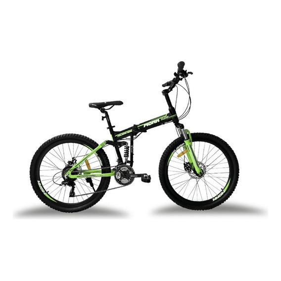Bicicleta Klamp Monk Plegable De Doble Suspension Color Verde/negro