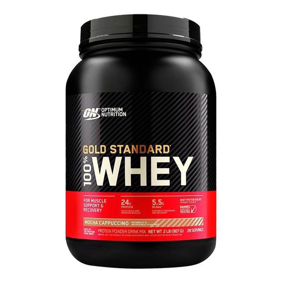 Suplemento en polvo Optimum Nutrition  Proteína Gold Standard 100% Whey proteína sabor mocha cappuccino en pote de 1.11g