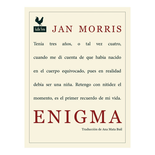 Libro: Enigma. Morris, Jan. Gallo Nero