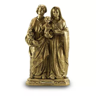 Imagem De Sagrada Família 40 Cm Ouro - Inquebrável