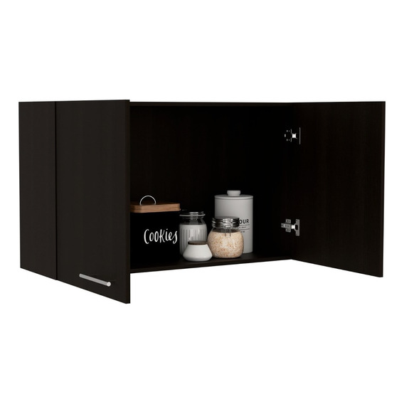 Mueble Cocina 2 Puertas Manchester Rta Wengue Color Negro