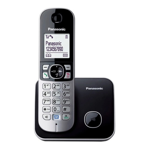 Teléfono Panasonic  KX-TG6811MEB inalámbrico - color negro/plateado