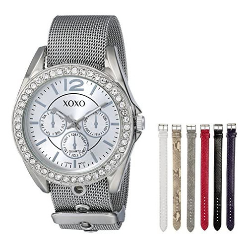 Xoxo Xo9053 Reloj Acentuado Con Rhinsetone Para Mujer Con Co