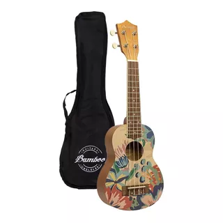 Ukelele Soprano Bamboo U-21 Caramelle Con Funda Y Pua