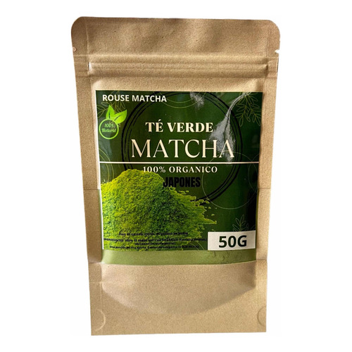 Té Matcha Orgánico 50g Polvo Puro Japones Premium Sin Azucar