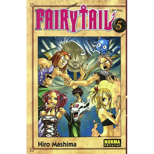 Fairy Tail No. 5: Fairy Tail No. 5, De Hiro Mashima. Serie Fairy Tail, Vol. 5. Editorial Norma Comics, Tapa Blanda, Edición 1 En Español, 2009
