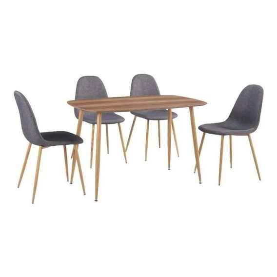 Juego De Comedor Moderno Dominga 4 Puestos Mdf Promocion