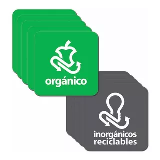Etiquetas Autoadheribles Organicos Inorganicos Set De 10