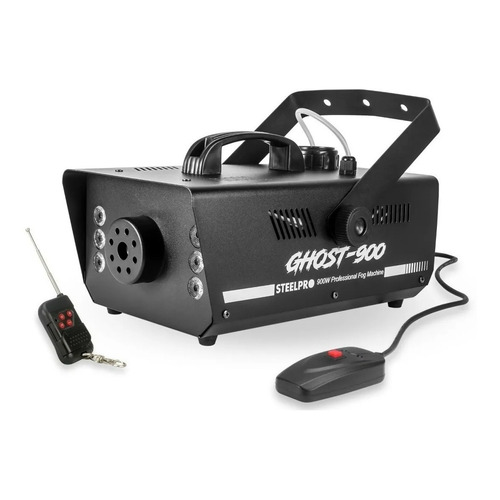 Camara De Humo Ghost 900w Steelpro Con Control Inalámbrico Color Negro