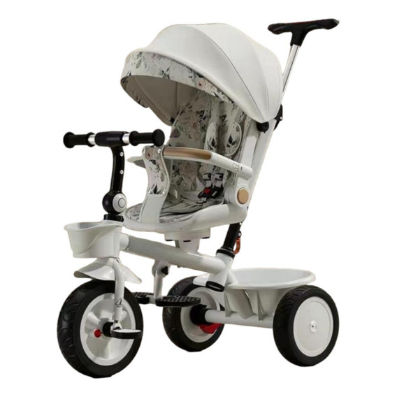 Triciclo Lubabycas 360° Multiposiciones Con Mesita Blanco