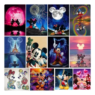Pintura Diamante 5d Mosaico Mickey  Minnie Disney Diy Strass