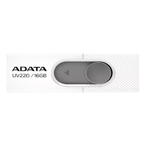 Memoria USB Adata UV220 16GB 2.0 blanco y gris