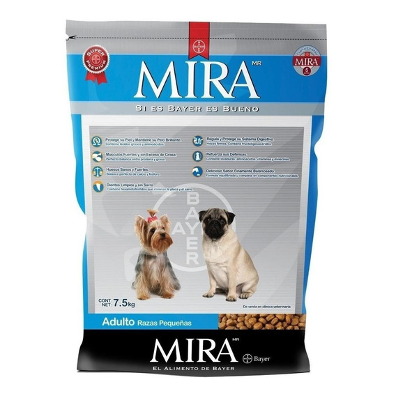 Alimento Mira Super Premium para perro adulto de raza  pequeña sabor mix en bolsa de 7.5kg