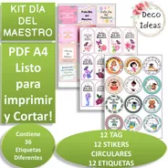 Imprimible Etiquetas Tarjetas Dia Del Maestro Pdf 03 Color