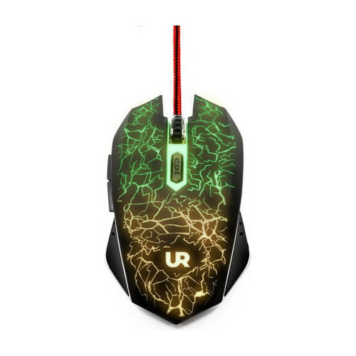 Mouse Urbano Labs Gamer Pro Con Luces Rgb - 3 Botones Negro