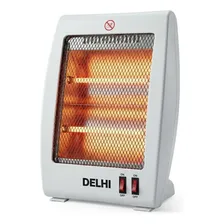 Estufa Cuarzo Halogena 2 Velas Delhi 400/800w Bajo Consumo Color Blanco