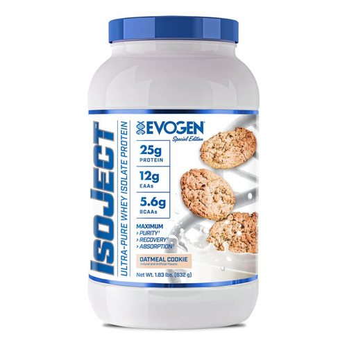 Proteina Isolate Evogen Isoject 1.77 Lbs Variedad De Sabores Sabor Oatmeal Cookie