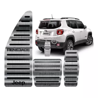 Pedaleira + Descanso Jeep Renegade Automático - Aço Inox
