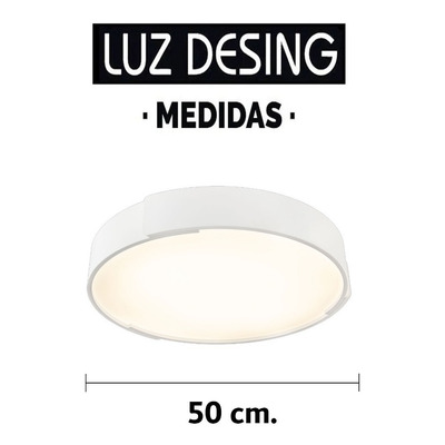 Plafon Led Azul Moderno 34w Diseño Minimalista Mg