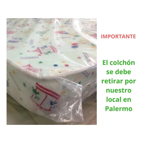 Colchón Practicuna Cuna La Cardeuse Infantil 98x65x10 Espuma