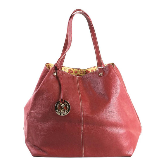 Bolsa Bouche Piel Roja Marca Long Voyage