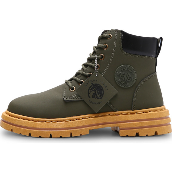 Botas Para Hombre Estilo Urbano Plataforma Antideslizante