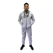 Campera Df Grande + Pantalon Df Conjunto Deportivo Gris