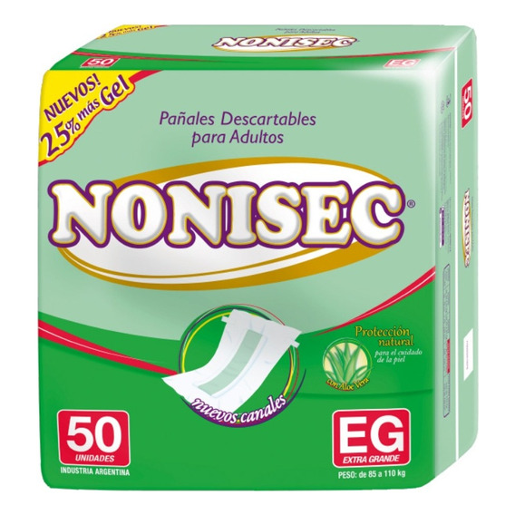 Nonisec Pañales Xg Con Gel X50 Clasicos